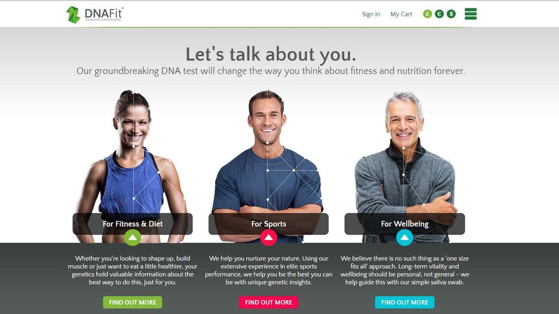 DNAFit (Screengrab from DNAFit.com)