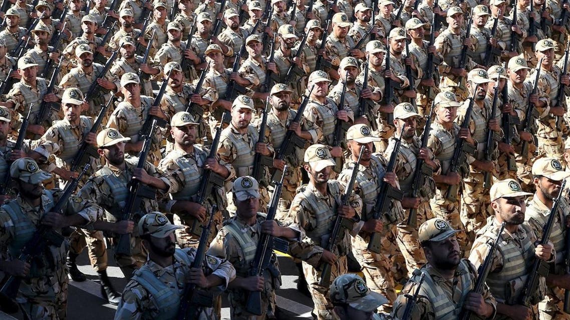 Iranian soldiers march during a military parade marking National Army Day in Tehran, Iran, April 17, 2016. (Reuters/President.ir)