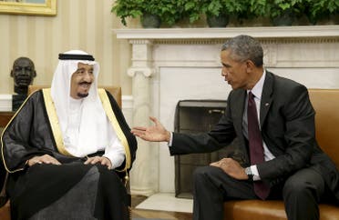 US President Barack Obama meets Saudi King Salman bin Abdulaziz (L) in the Oval Office of the White House in Washington, US, September 4, 2015. (Reuters)
