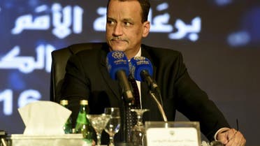 U.N. special envoy to Yemen Ismail Ould Cheikh Ahmed attends a press conference after the first direct meeting between Yemen's warring factions, at the Kuwait Ministry of Information in Kuwait City April 22, 2016. REUTERS/Stephanie McGehee