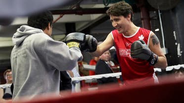Canada's Prime Minister Justin Trudeau trains at Gleason's Boxing Gym in Brooklyn, New York, US, April 21, 2016. (Retuers)