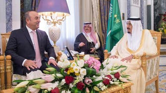 Saudi king receives Turkish foreign minister