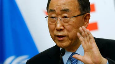 U.N. Secretary General Ban Ki-moon addresses a news conference in Vienna, Austria, April 26, 2016. REUTERS/Heinz-Peter Bader