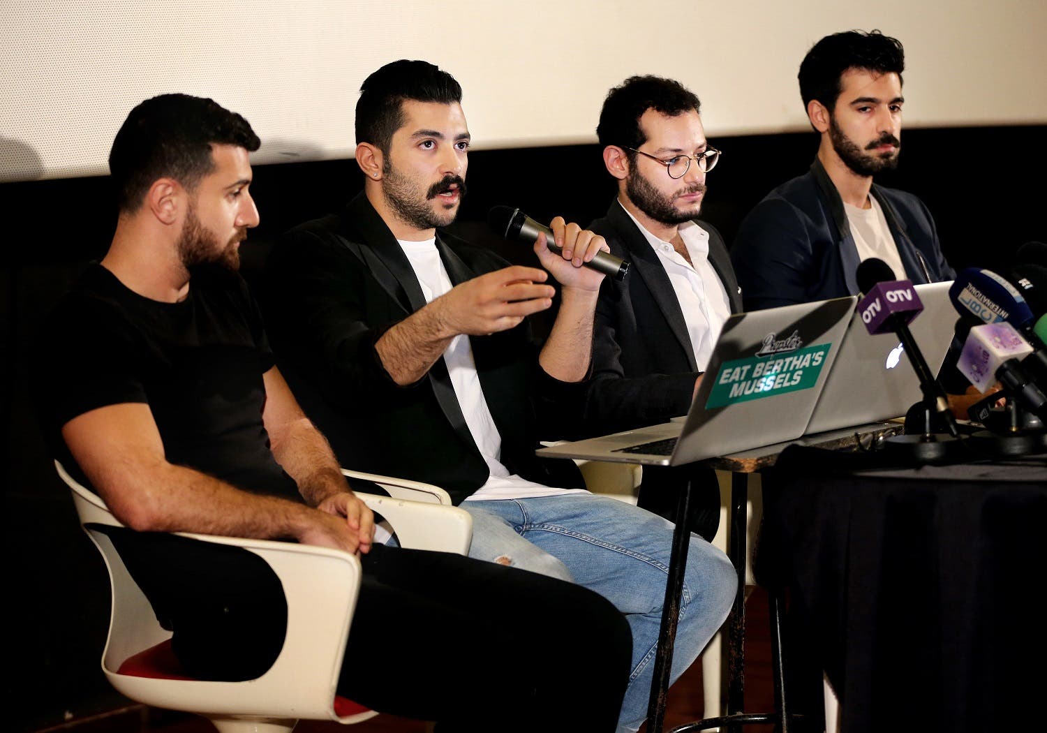 Mashrou' Leila's songs often take on controversial subjects such as corruption, censorship, state violence and sexual freedom. (AP)