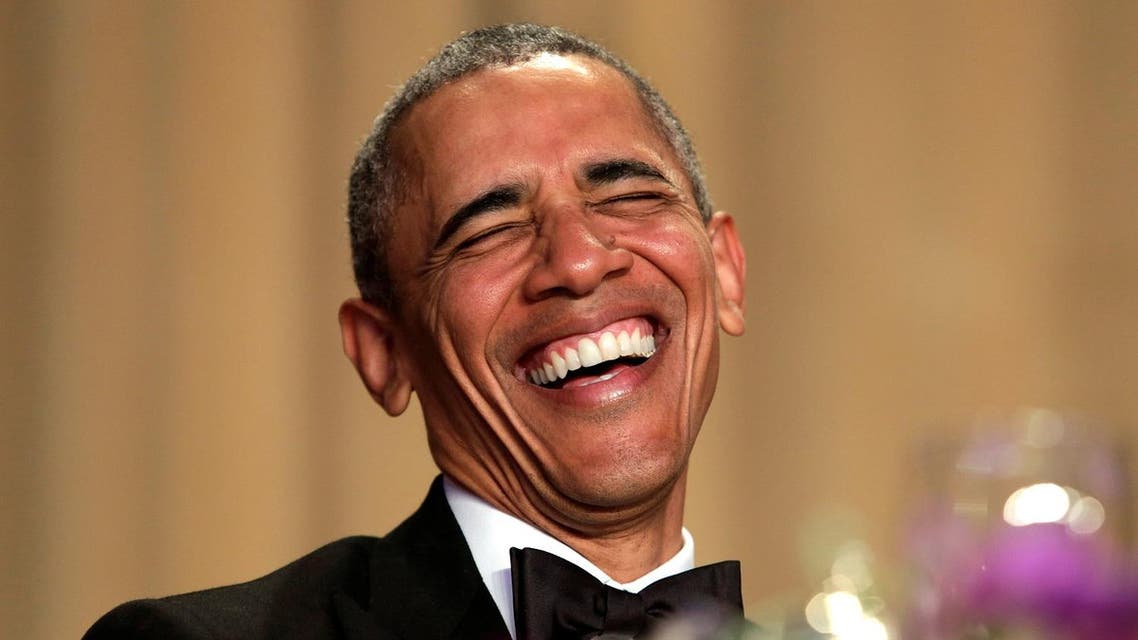 U.S. President Barack Obama laughs at the White House Correspondents' Association annual dinner in Washington, U.S., April 30, 2016. REUTERS