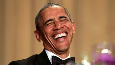 U.S. President Barack Obama laughs at the White House Correspondents' Association annual dinner in Washington, U.S., April 30, 2016. REUTERS