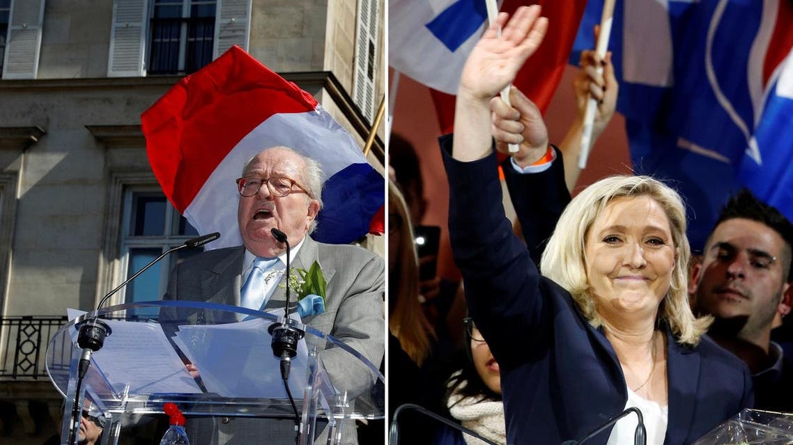 Marine Le Pen forced her father, the FN’s founder, out of the party last year over comments playing down the Nazi Holocaust. (Reuters)