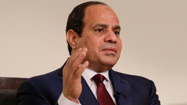 Egyptian President Abdel Fattah el-Sisi answers questions during an interview, Saturday, Sept. 26, 2015, in New York. 