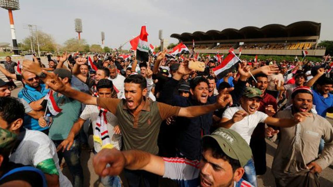 من تظاهرات أنصار الصدر في المنطقة الخضراء