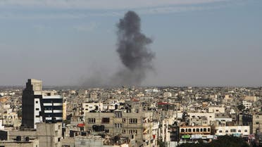 File photo of an Israeli airstrike on the Gaza strip. (AFP)