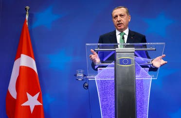 Turkey's Prime Minister Tayyip Erdogan addresses a news conference after meeting European Council President. (File photo: Reuters)