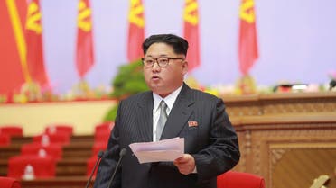 North Korean leader Kim Jong Un speaks during the first congress of the country's ruling Workers' Party in 36 years in Pyongyang, in this handout photo provided by KCNA on May 6, 2016. KCNA/via Reuters ATTENTION EDITORS - THIS PICTURE WAS PROVIDED BY A THIRD PARTY. REUTERS IS UNABLE TO INDEPENDENTLY VERIFY THE AUTHENTICITY, CONTENT, LOCATION OR DATE OF THIS IMAGE. FOR EDITORIAL USE ONLY. NO THIRD PARTY SALES. NOT FOR USE BY REUTERS THIRD PARTY DISTRIBUTORS. SOUTH KOREA OUT. THIS PICTURE IS DISTRIBUTED EXACTLY AS RECEIVED BY REUTERS, AS A SERVICE TO CLIENTS. TPX IMAGES OF THE DAY