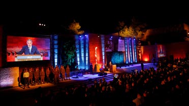 Israel's Prime Minister Benjamin Netanyahu speaks during the opening ceremony of Holocaust Memorial Day at the Yad Vashem Holocaust Memorial in Jerusalem May 4, 2016. (Reuters)