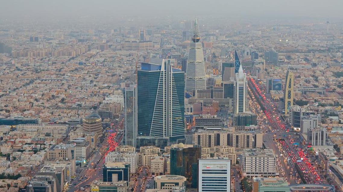 Aerial view of the capital Riyadh's downtown district, Saudi Arabia. (Shutterstock)