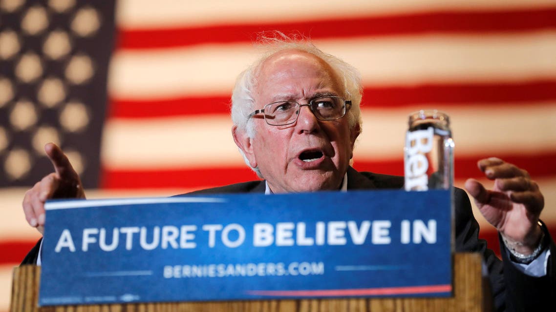 US Democratic presidential candidate Bernie Sanders holds a campaign rally in Sacramento, California. (Reuters)