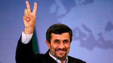 Iran's President Mahmoud Ahmadinejad gestures as he leaves a news conference in Istanbul, Turkey May 9, 2011. REUTERS