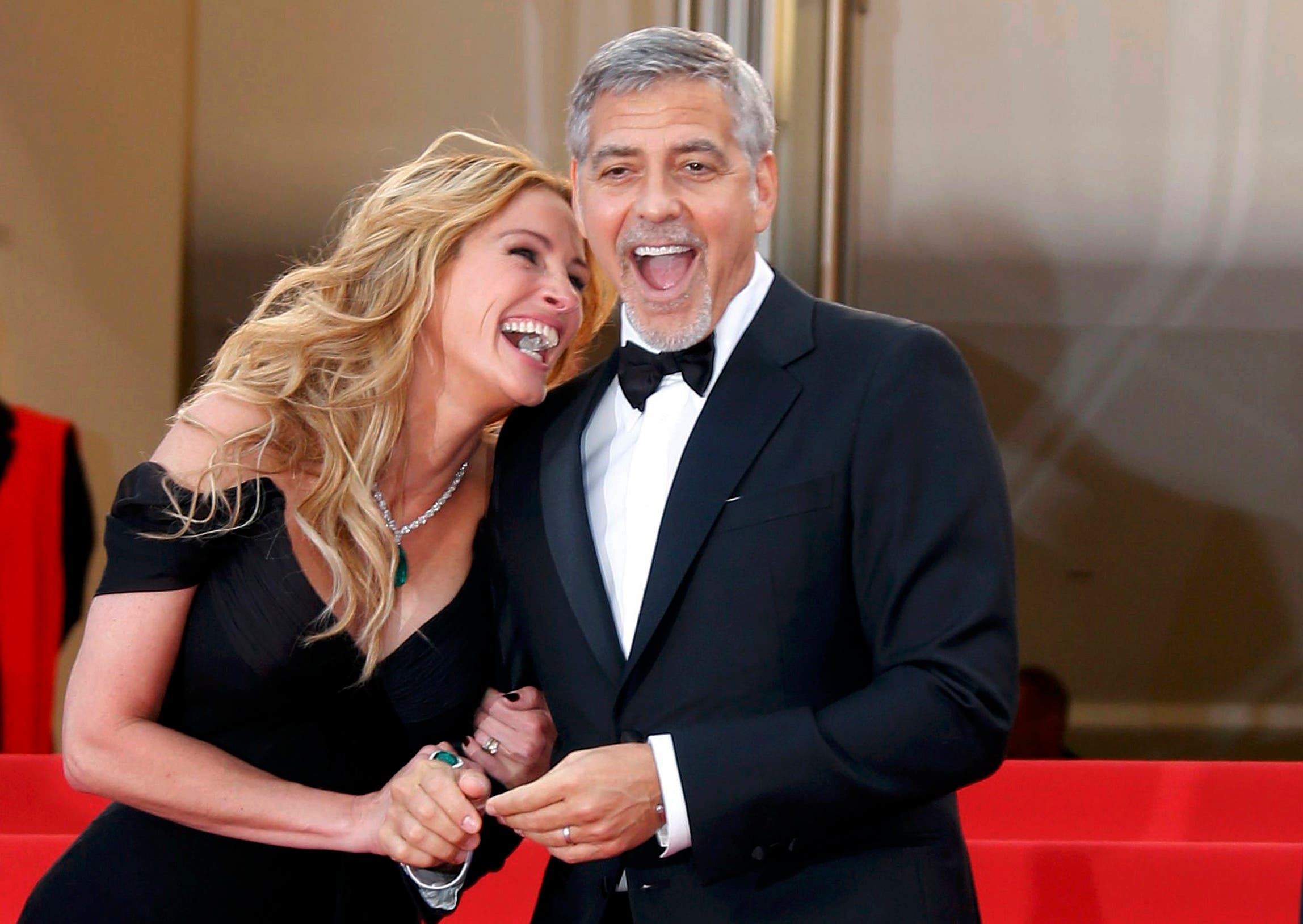Julia Roberts, George Clooney and wife Amal hit red carpet at Cannes 