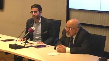 Druze expert Eyad Abu Shakra (R) in a discussion centering on the minority group, moderated by Al Arabiya English Editor-in-Chief Faisal J. Abbas. (Al Arabiya English)