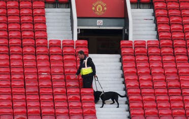 A police dog after the match was abandoned Reuters / Andrew Yates Livepic