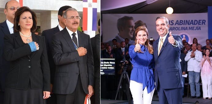 اللبناني الأصل أبي نادر ونائبته لمنصب الرئاسة، والرئيس الفائز بولاية ثانية من الجولة الأولى مع نائبته