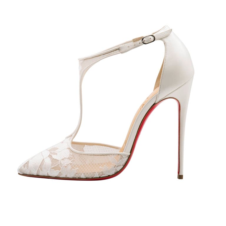 Christian Louboutin Salonu 120 Dentelle Sevillana Ivory