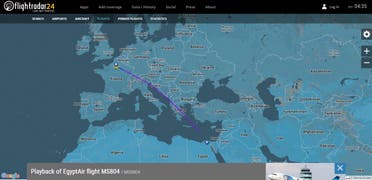 EgyptAir Flight 804 flight tracker