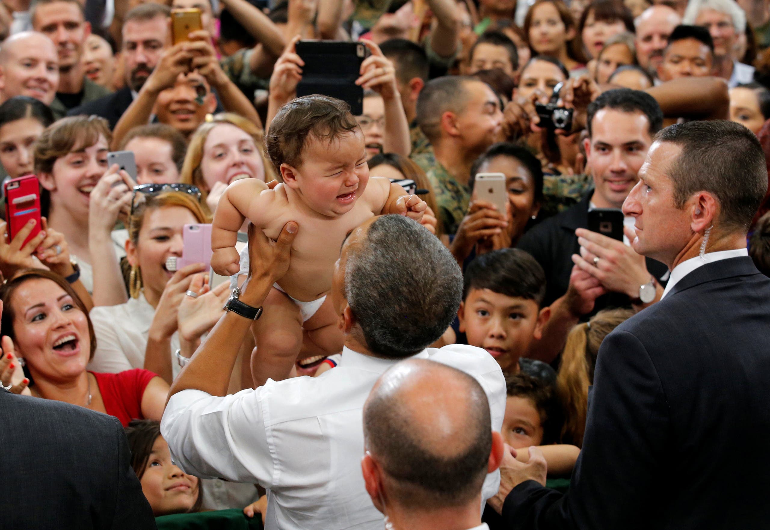 Obama proves once again he can make any baby stop crying