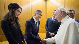 Pope gives awards to Richard Gere, George Clooney and Salma Hayek