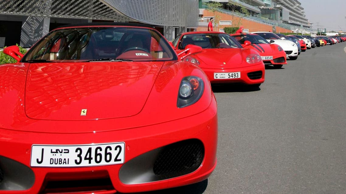 Hundreds of Ferrari cars are exhibited at Ferrari World in Dubai, Tuesday, Nov. 30, 2010.(AP)
