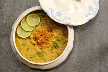 Haleem is a stew composed of meat, lentils and pounded wheat made into a thick paste. It is originally an Arabic dish and was introduced to the Hyderabad State by the Chaush people during the rule of the Nizams. (Shutterstock)