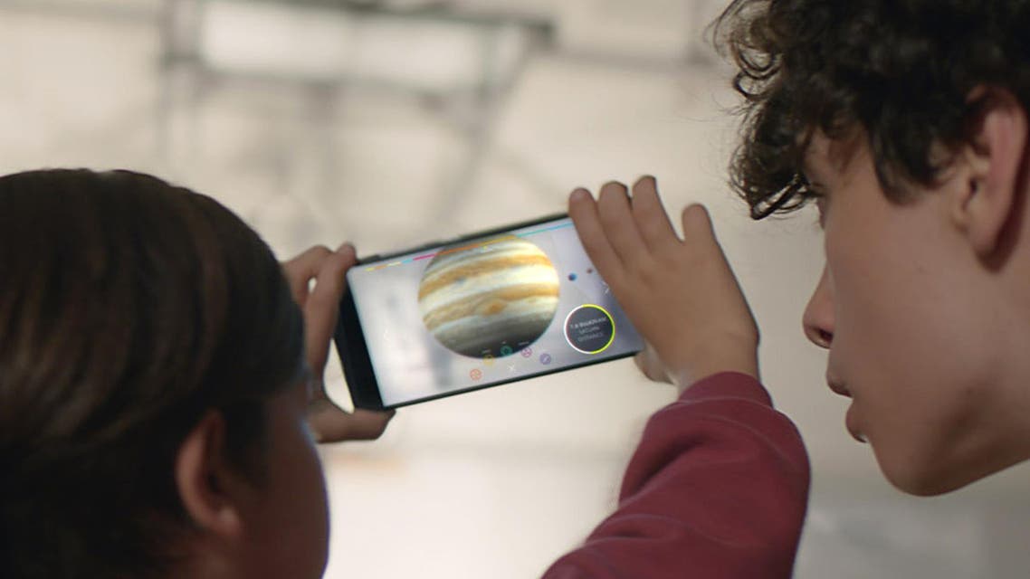 The new phone uses software and sensors to track motions and size up the contours of rooms.