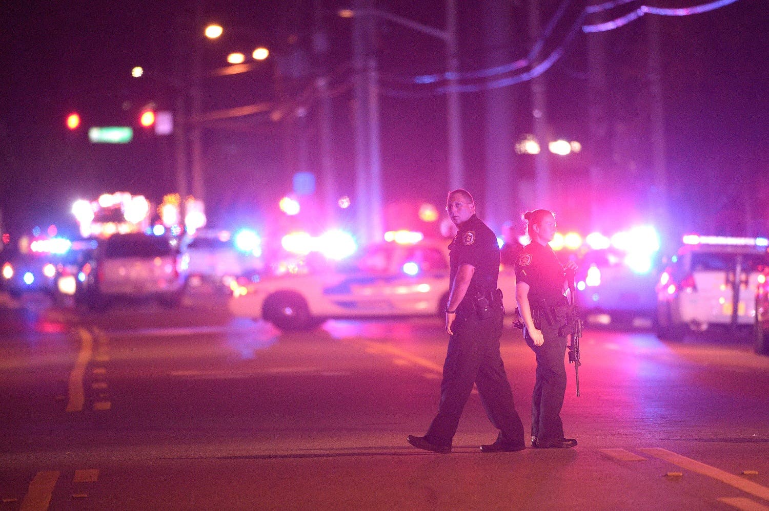 Police attend the scene of the massacre in Orlando (Photo: AP)