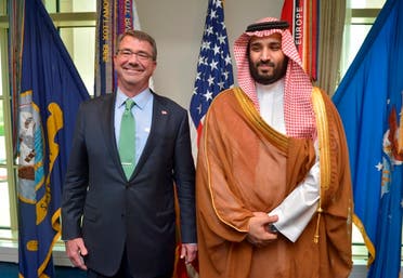 File photo from May, 2015: Deputy Crown Prince Mohammed bin Salman meets with US Defense Secretary. (Photo courtesy: Saudi embassy in US)