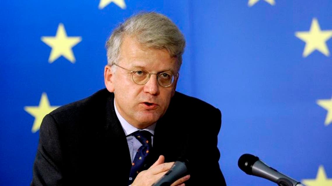 Hansjoerg Haber was bitterly critical of Turkey’s conduct over the deal to reduce the number of refugees crossing the Aegean Sea to EU territory. (AP)