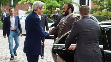 Kerry hosted Prince Mohammed bin Salman at his personal residence in the Georgetown neighborhood of Washington. (AFP)