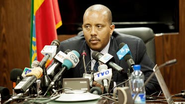 Ethiopian communication affairs minister, Getachew Reda speaks during a press conference in Addis Ababa on June 14,2016 on the issue of Ethiopian and Eritrean military clashes at Tsorona. (AFP)