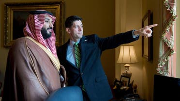 Saudi Deputy Crown Prince Mohammed bin Salman visits US Speaker of the House Paul Ryan in Washington D.C. (SPA)