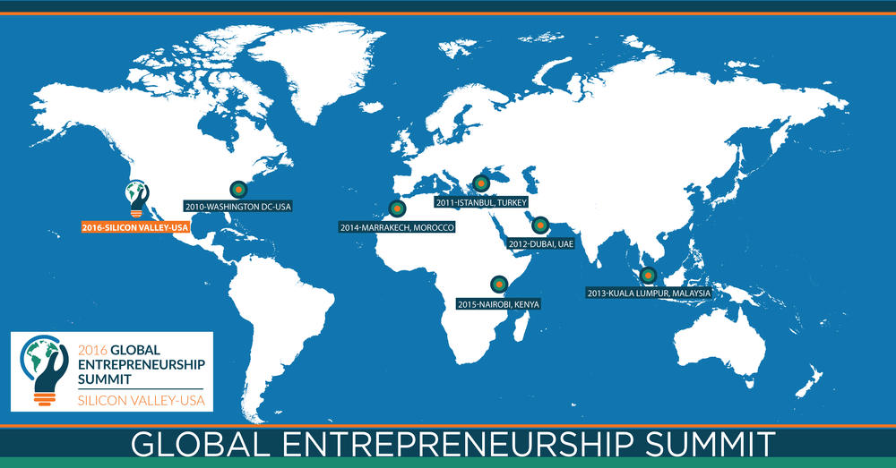 The Global Entrepreneurship Summit 2016 (GES-2016) will be the 7th installment in a series previously hosted by the United States and the governments of Turkey, the United Arab Emirates, Malaysia, Morocco, and Kenya.