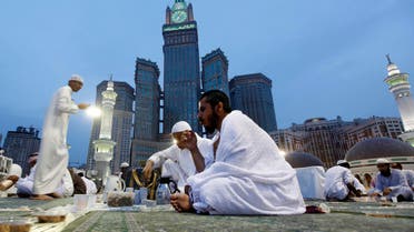 Worshippers eat during Iftar, or breaking of the fast, at the Grand Mosque in the holy city of Makkah, Saudi Arabia, Wednesday, July 10, 2013. (Reuters)