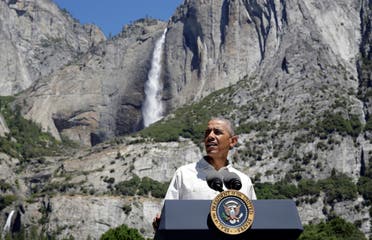 US President Barack Obama speaks about the National Park Service at Yosemite National Park, California, US, June 18, 2016. (Reuters)