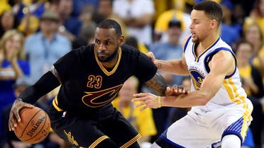 un 19, 2016; Oakland, CA, USA; Cleveland Cavaliers forward LeBron James (23) handles the ball against Golden State Warriors guard Stephen Curry (30) during the third quarter in game seven of the NBA Finals at Oracle Arena. Mandatory Credit: Bob Donnan, REUTERS