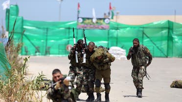 عناصر من حماس خلال تدريب في غزة - فرانس برس