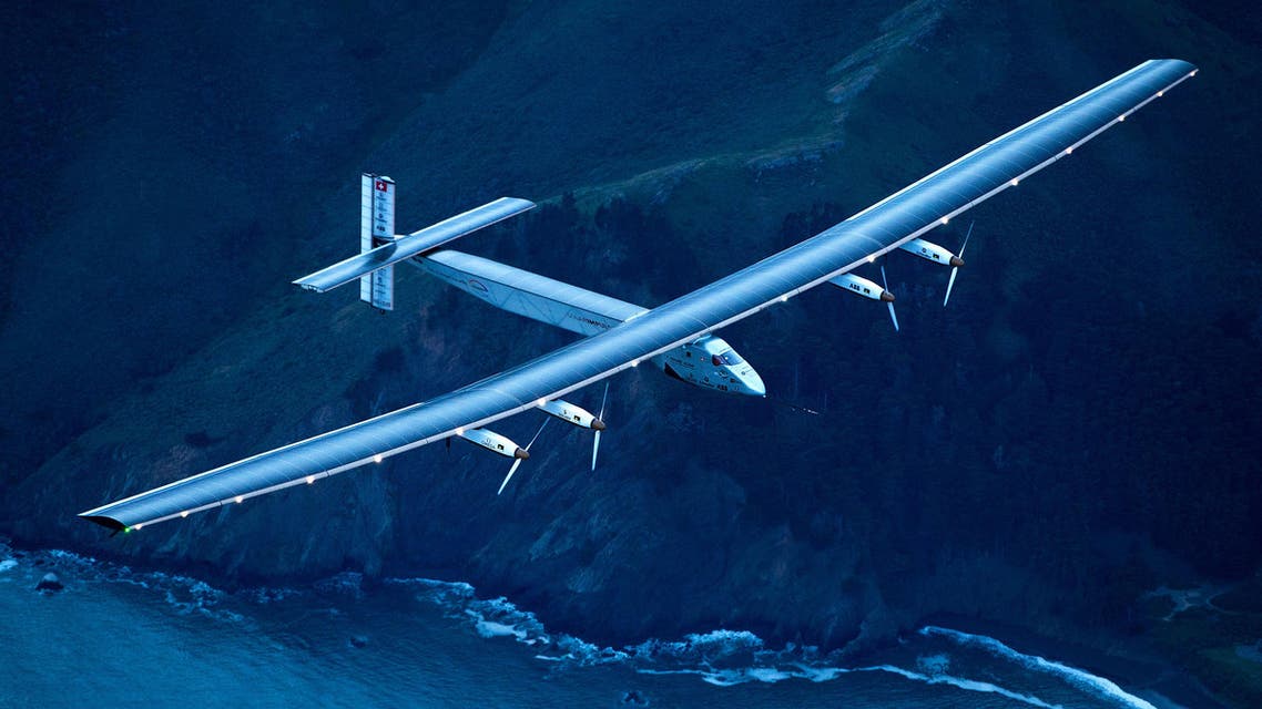 Solar Impulse 2 flies over San Francisco, Saturday, April 23, 2016. ap