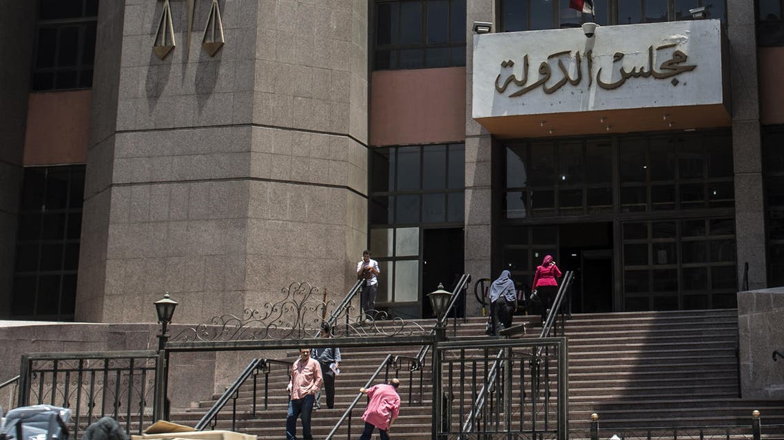 A picture taken on June 21, 2016 shows the entrance of the State Council's building, Egypt's highest administrative court, in Cairo. AFP