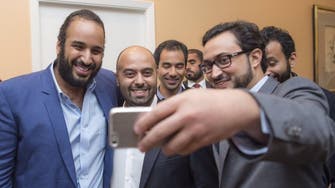 Deputy Crown Prince takes a selfie with Saudis in US