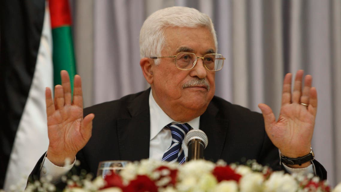 In this Jan. 6, 2016 file photo, Palestinian President Mahmoud Abbas, also known as Abu Mazen, gestures as he speaks during a press conference, in the West Bank city of Bethlehem. AP