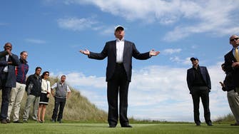 Protesters storm Trump golf course in Scotland 