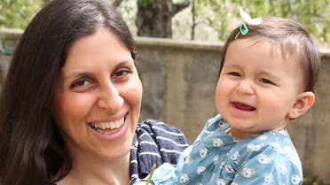 An undated handout image released by the Free Nazanin campaign in London on June 10, 2016 shows Nazanin Zaghari-Ratcliffe (L) posing for a photograph with her daughter Gabriella. AFP