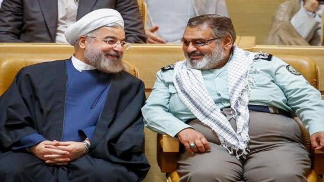 فيروز آبادي مع الرئي الايراني حسن روحاني