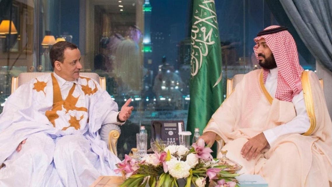 محمد بن سلمان مع ولد الشيخ احمد